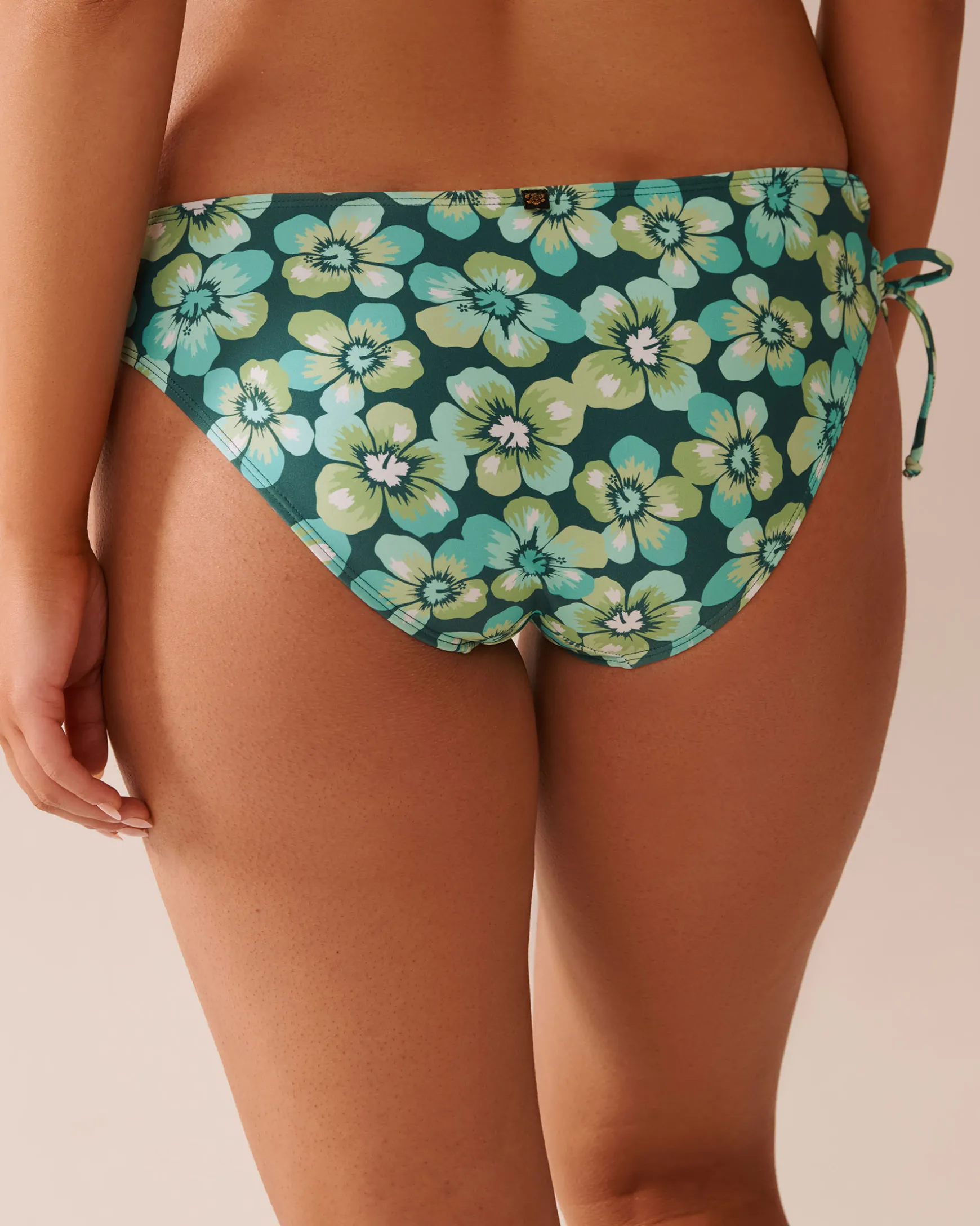AQUA FLORA Recycled Fibers Cross-Tie Bikini Bottom
