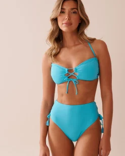 BLUE ATOLL Recycled Fibers High Waist Cheeky Bikini Bottom