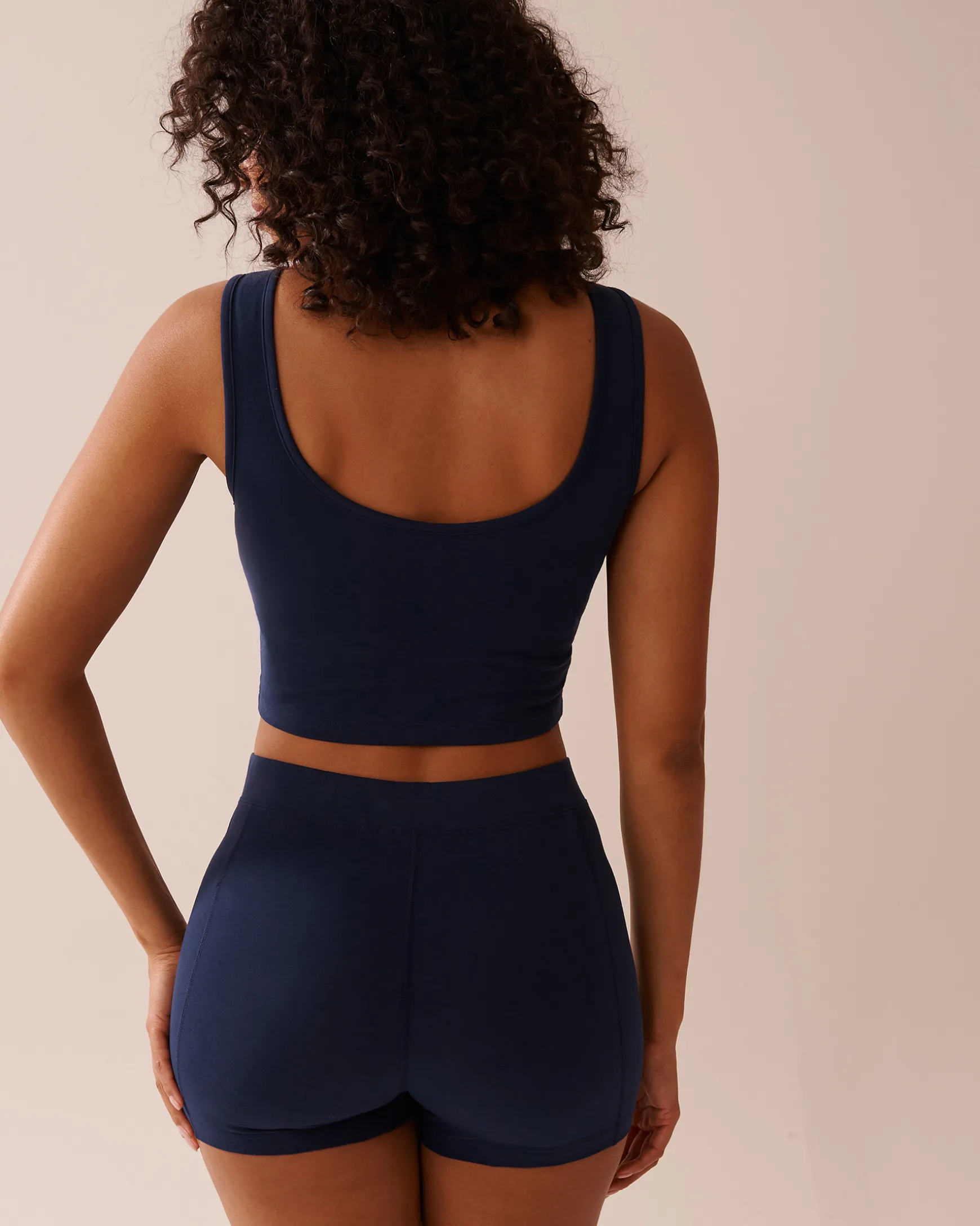 Button Detail Cotton Crop Cami
