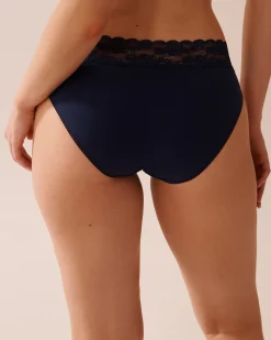 Cotton and Lace Band Bikini Panty