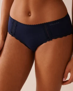 Cotton and Lace Detail Hiphugger Panty