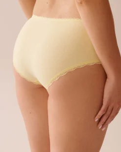 Cotton and Lace Detail Hiphugger Panty