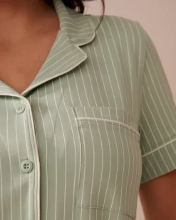 Cotton Short Sleeve Button-down Shirt