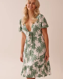 Crepe Short Sleeve Dress