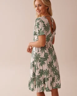 Crepe Short Sleeve Dress