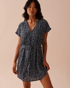 Floral Gauze Short Dress
