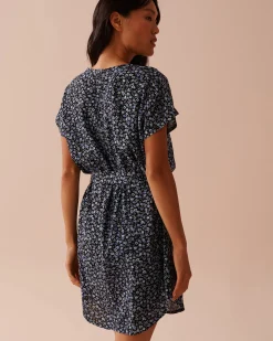 Floral Gauze Short Dress