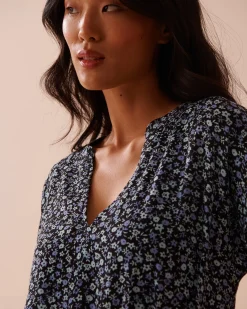 Floral Gauze Short Dress