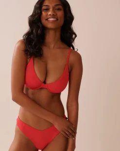 HIBISCUS Ribbed Thong Bikini Bottom