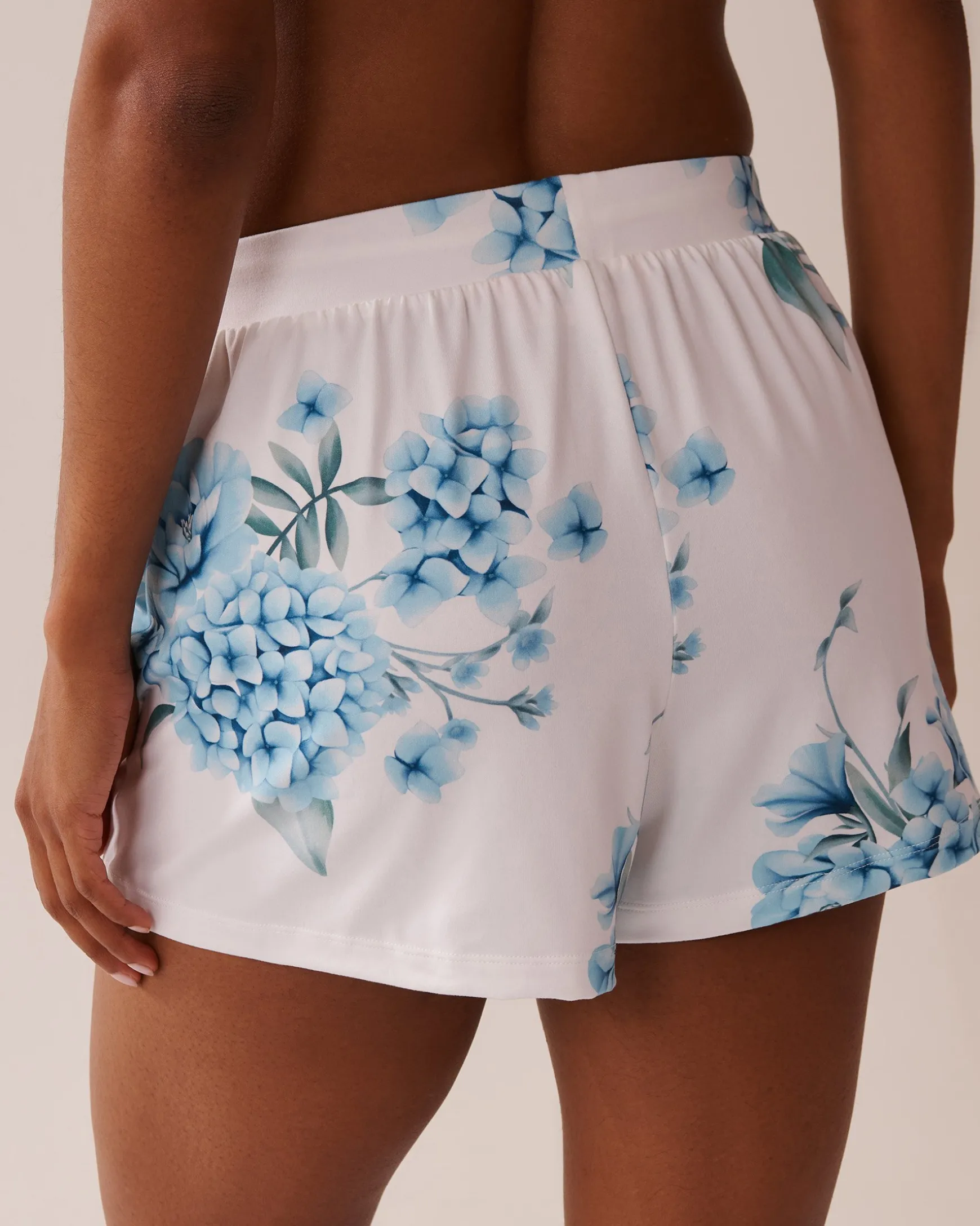Hydrangea Print Super Soft Pajama Shorts