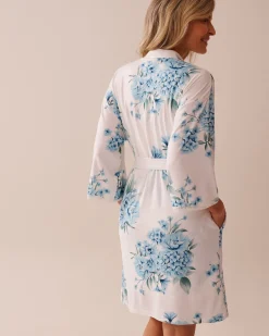 Hydrangea Print Super Soft Kimono