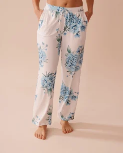 Hydrangea Print Super Soft Pajama Pants