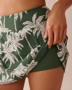KHAKI PALM Skirt Bikini Bottom