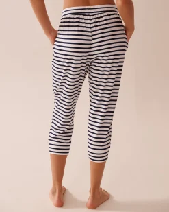 Nautical Stripe Super Soft Pajama Capris