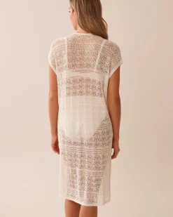 Open-Front Crochet Caftan
