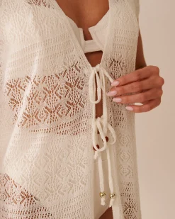 Open-Front Crochet Caftan