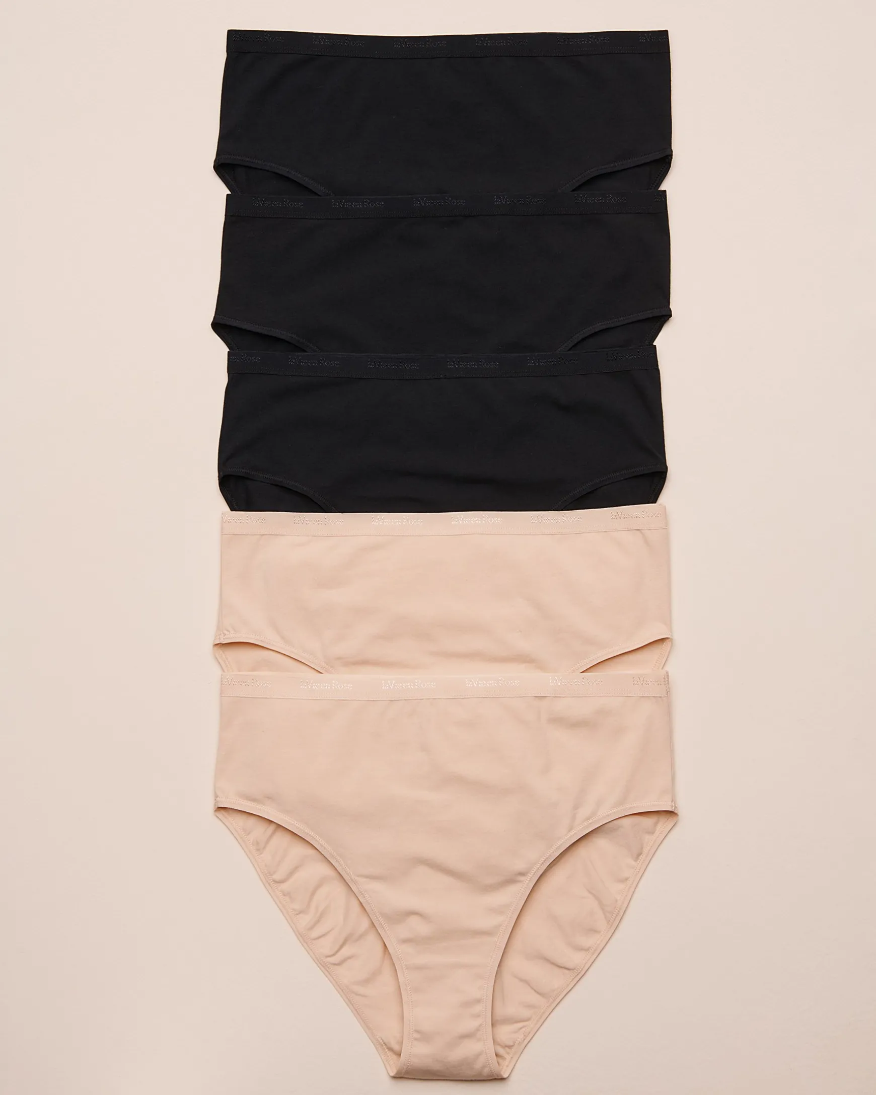 5-Pack Cotton High Waist Bikini Panty
