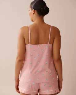 Seagull Print Super Soft Cami with Shelf Bra