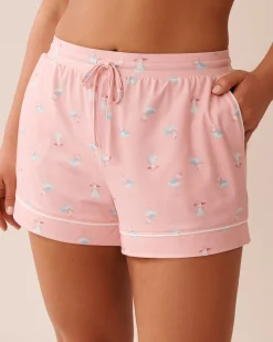 Seagull Print Super Soft Pajama Shorts