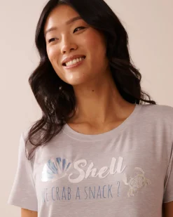 Seashell Print Super Soft Sleepshirt