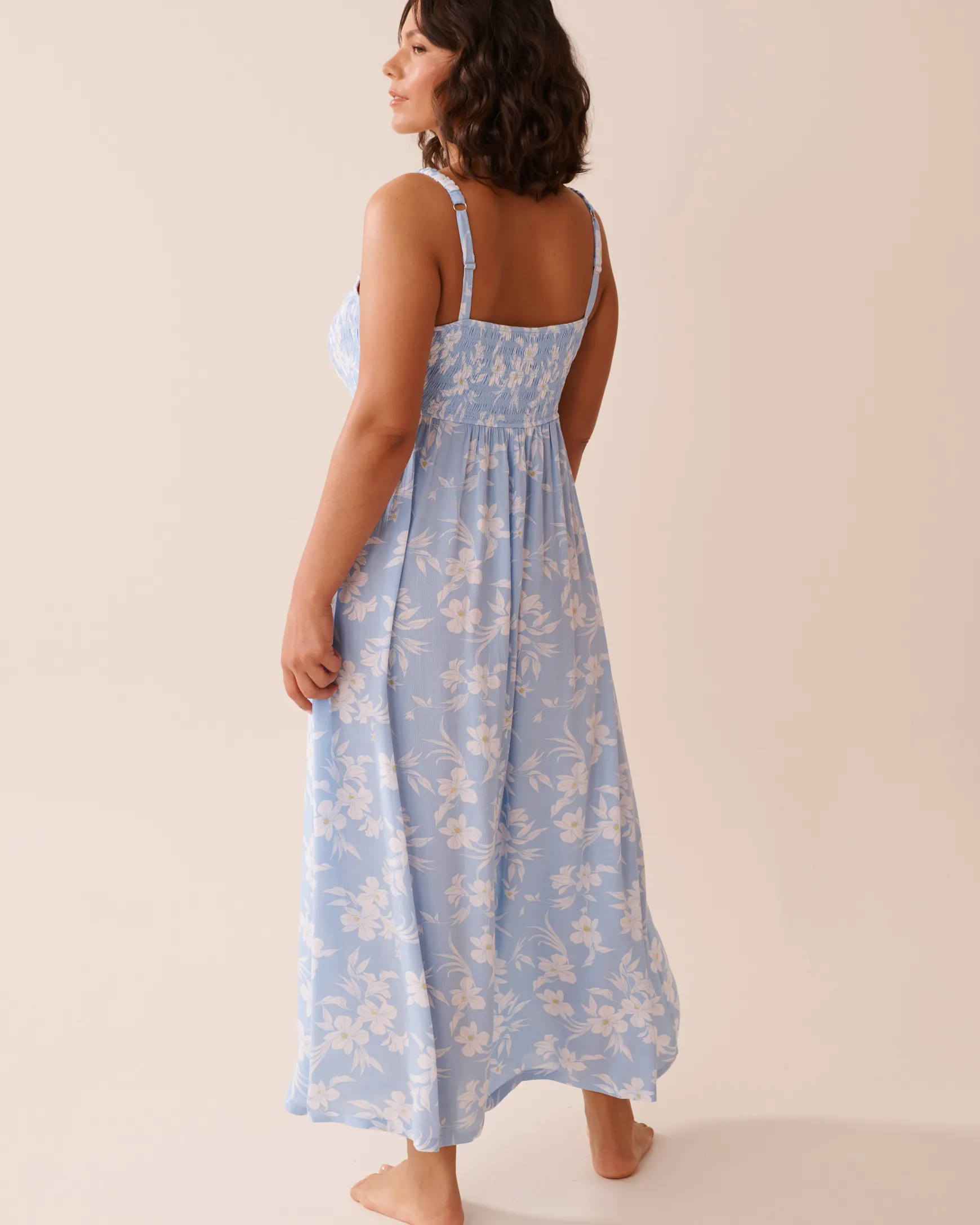 Smocked Bust Gauze Maxi Dress