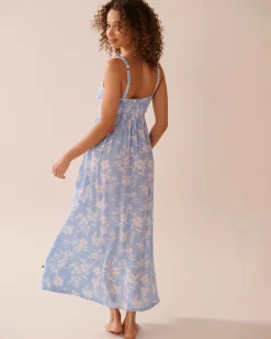 Smocked Bust Gauze Maxi Dress