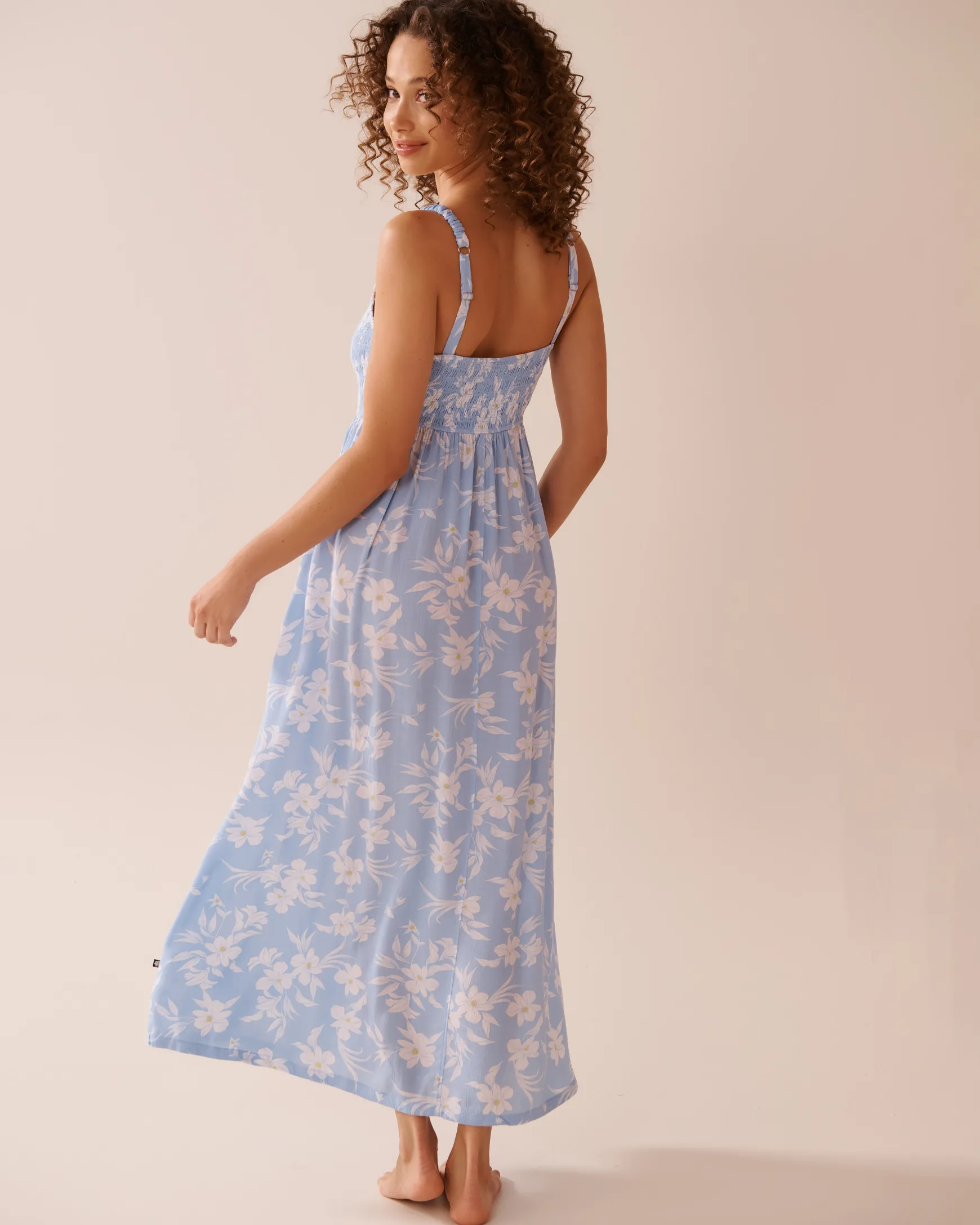 Smocked Bust Gauze Maxi Dress