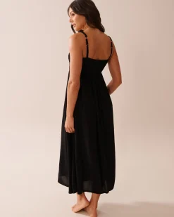 Smocked Bust Gauze Maxi Dress