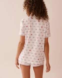 Snail Print Super Soft Button-down Shirt
