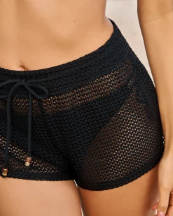 SOLID Crochet Swim Shorts