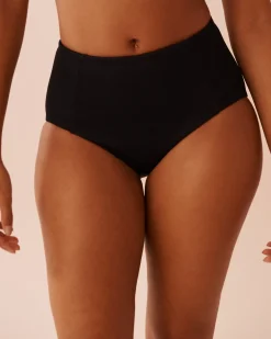 SOLID Ribbed High Waist Bikini Bottom