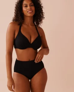 SOLID Ribbed High Waist Bikini Bottom