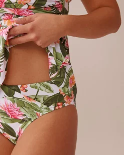 WATER LILY D Cup Cross-over Tankini Top
