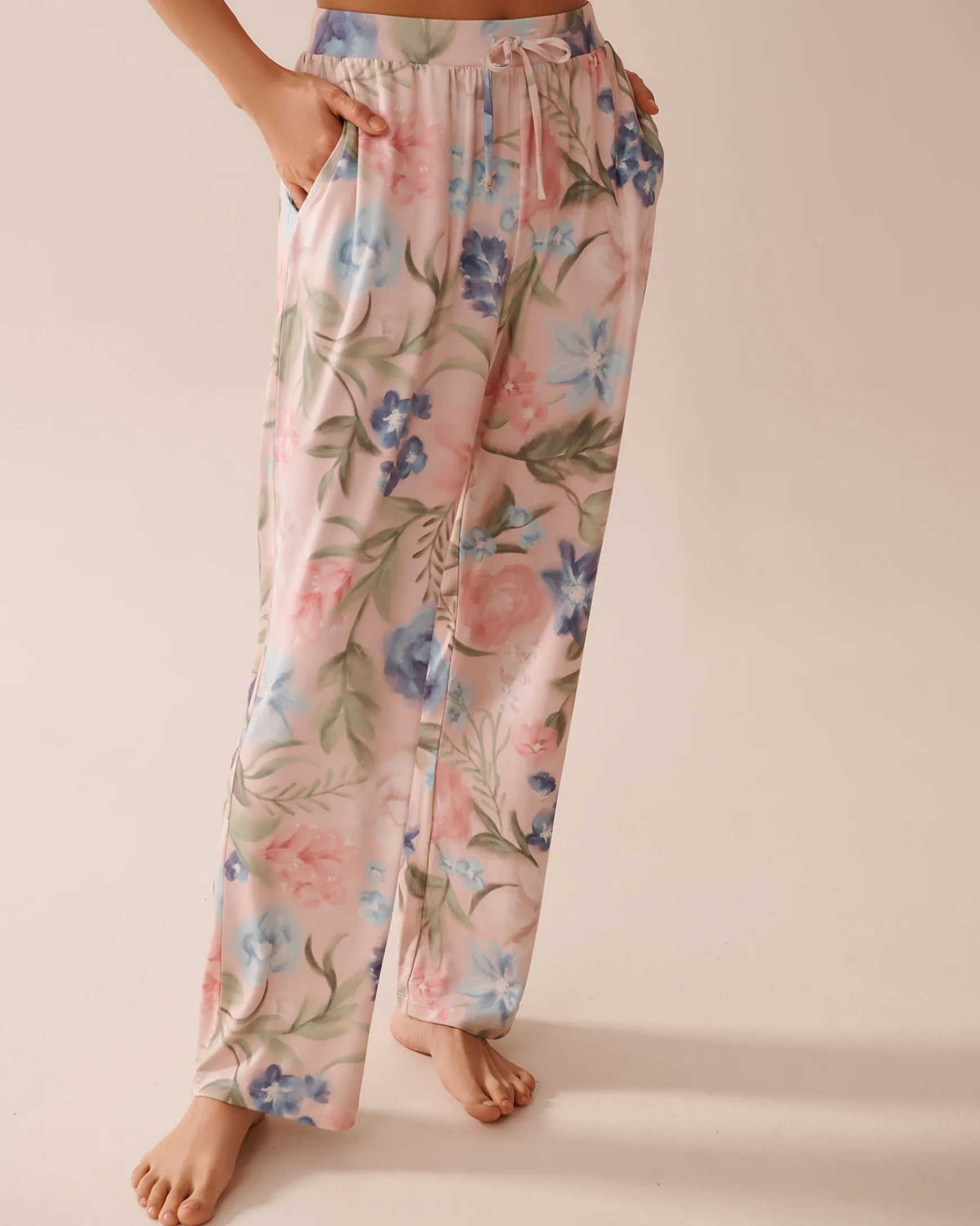 Watercolor Flower Print Super Soft Pajama Pants