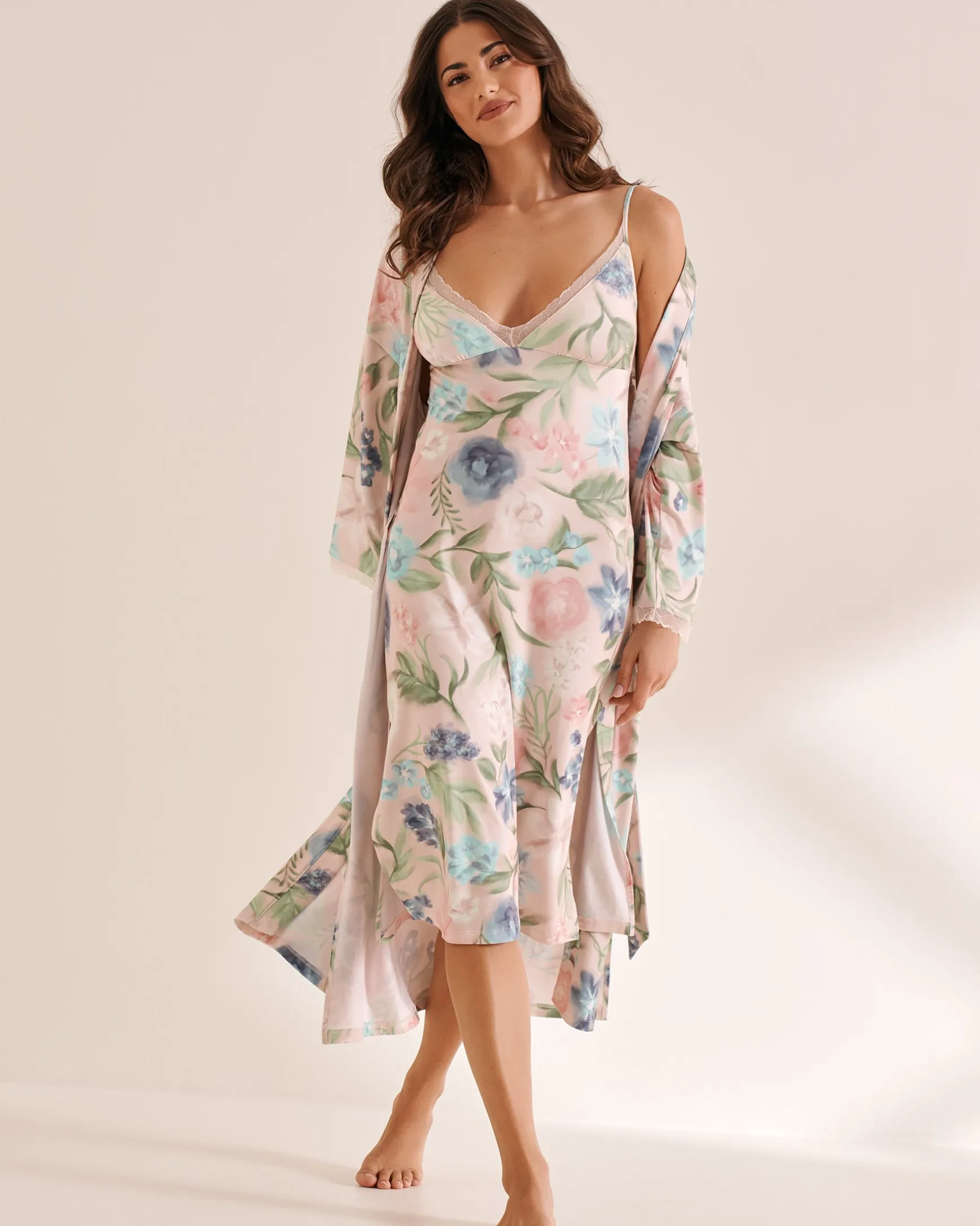 Watercolor Flower Print Super Soft Nightie