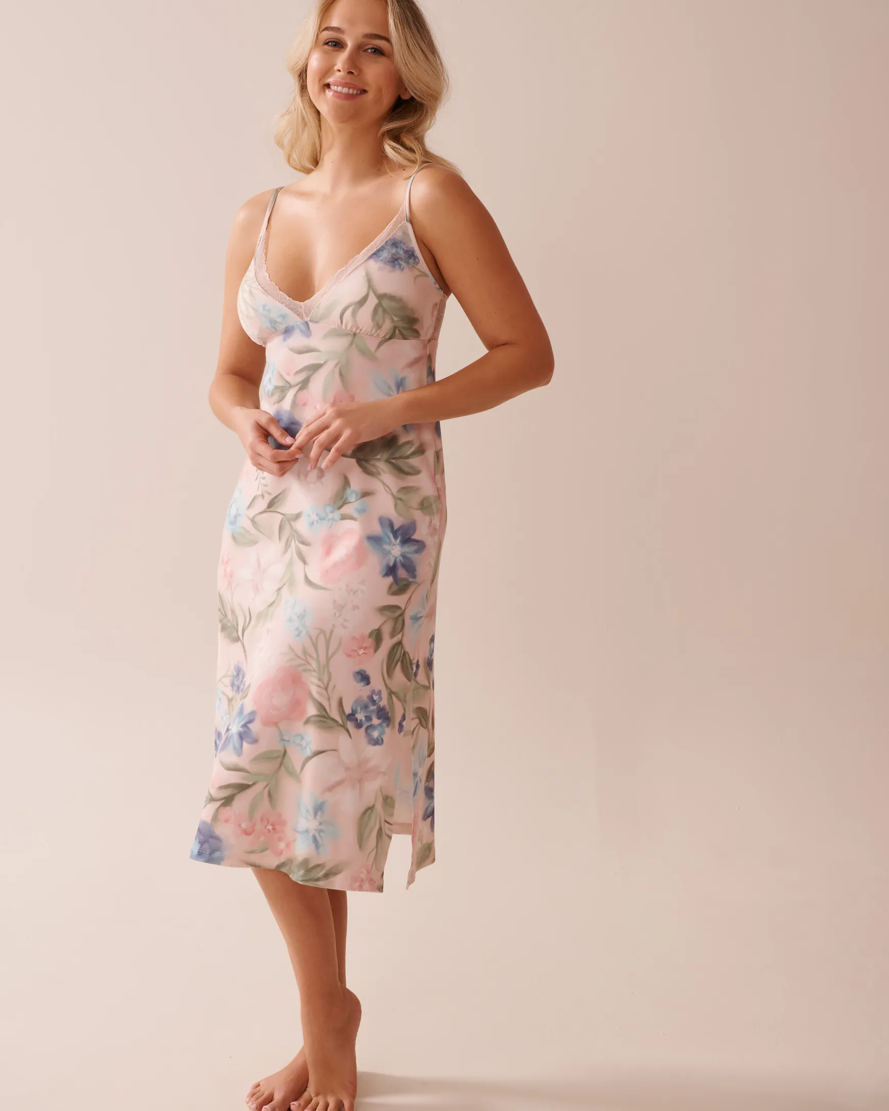 Watercolor Flower Print Super Soft Nightie