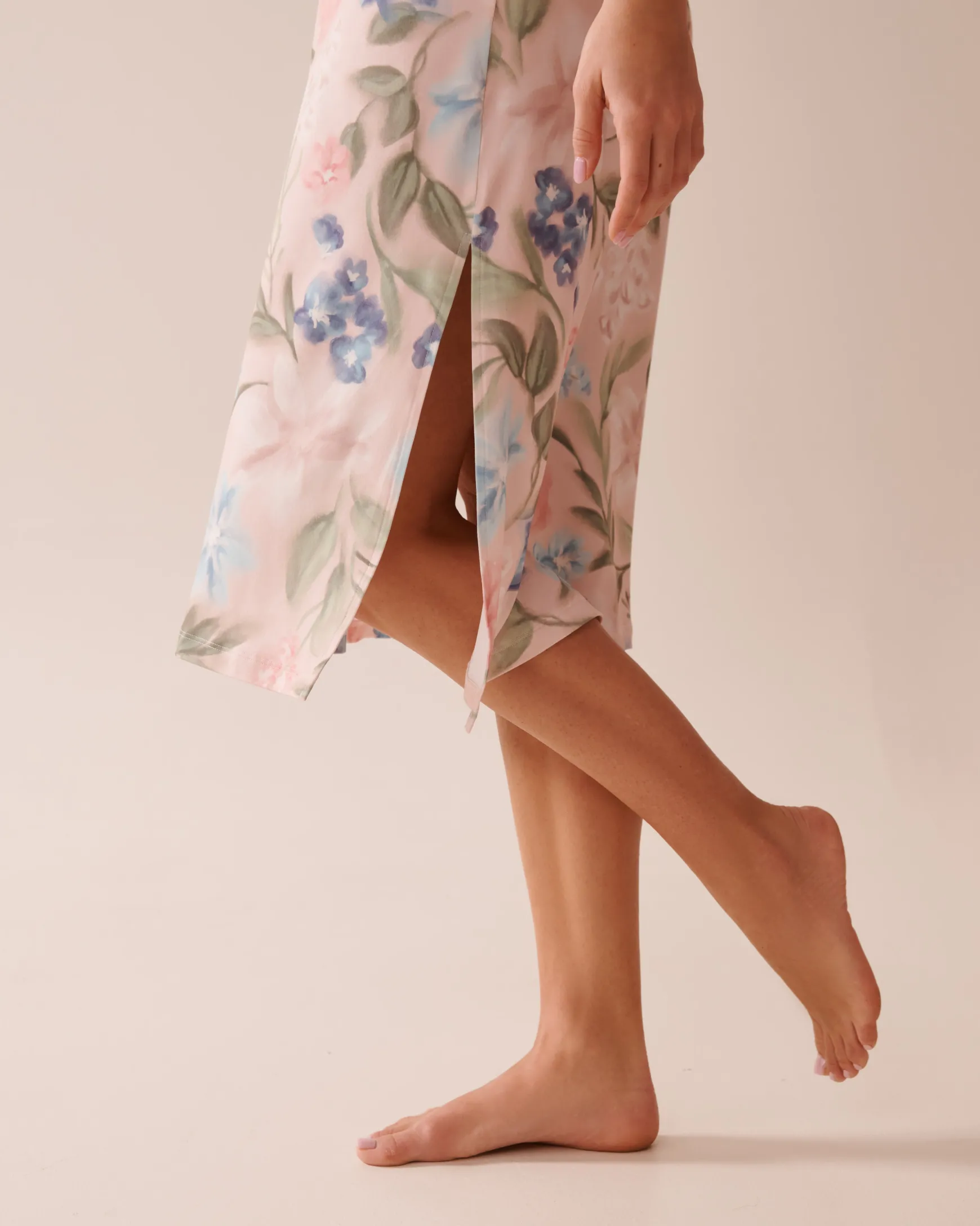 Watercolor Flower Print Super Soft Nightie